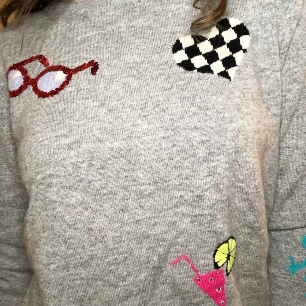 Autumn Cashmere Embellished Crewneck Sweater - Picture 3 of 6